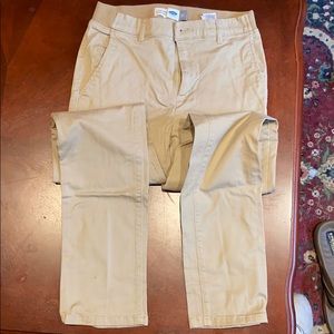 Old Navy Boys elastic waist khaki pants size 14-16